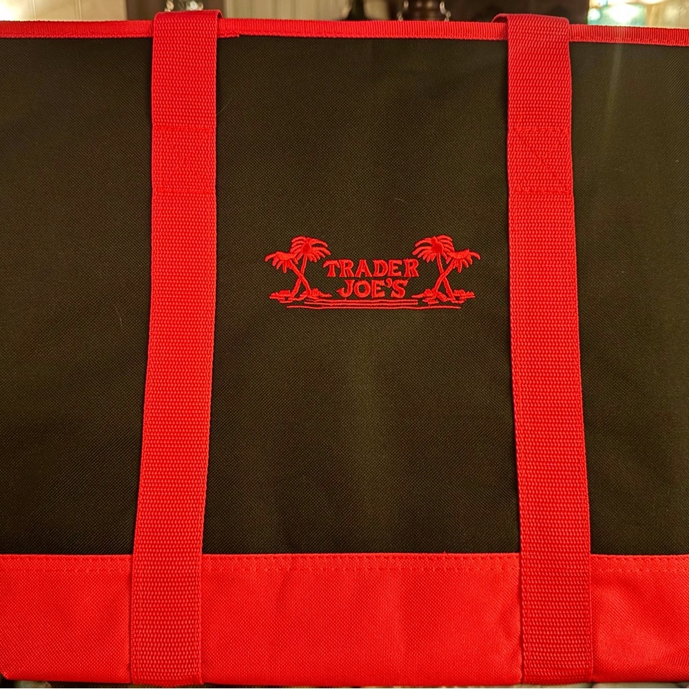 New w/ Tags Trader Joe’s X-Large Capacity, Insulated Bag (in black and red) - Picture 2 of 5